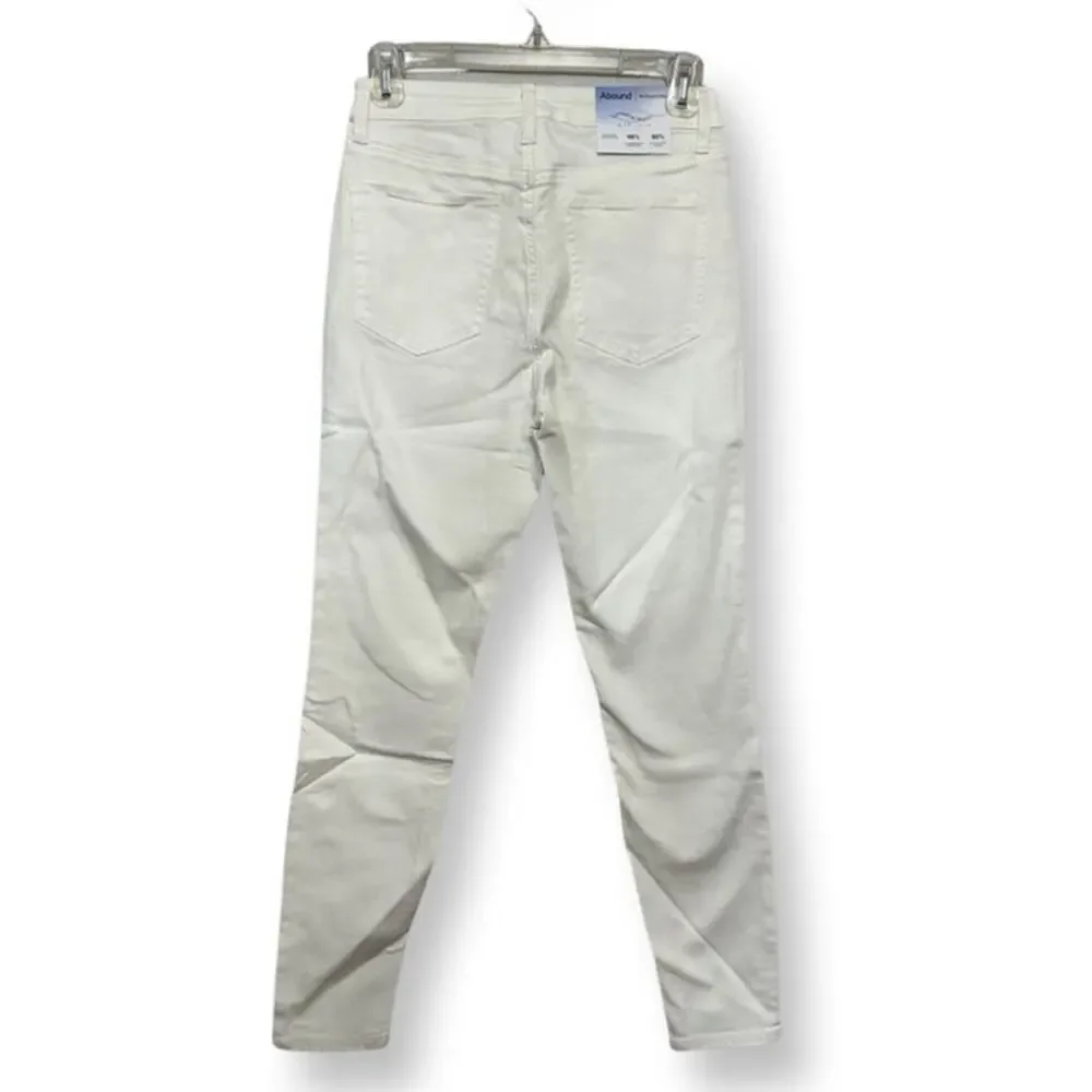 Abound Women's White Skinny Mid Rise Jeans Stretch Denim 26 NWT